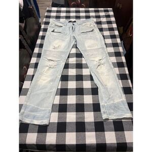 Mens Focus Jeans 30x30 Distressed Jeans Pants Nice